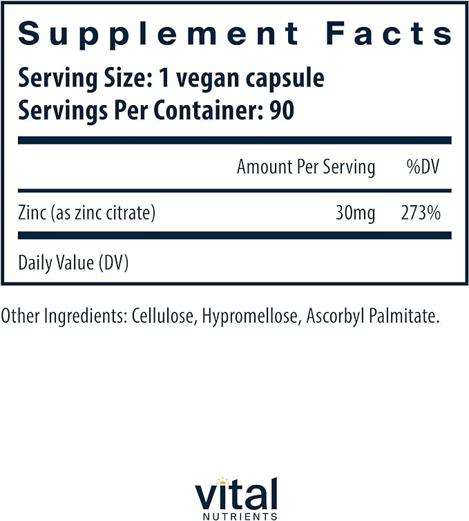 Zinc citrate 30mg